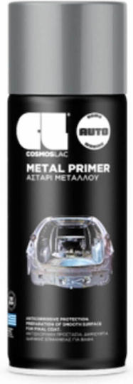 Cosmos Lac Σπρέι Αστάρι Metal Primer με Μεταλλικό Εφέ Γκρι 400ml