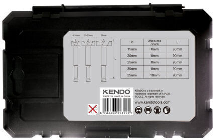 Kendo Комплект 5 Свредла Перо за Дървο
