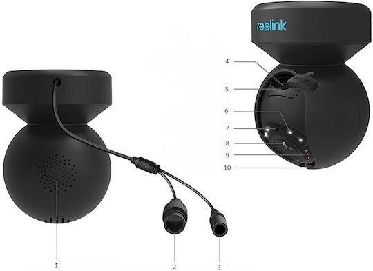 Reolink E Series E540-B IP Surveillance Camera Wi-Fi Full HD+ 5MP Waterproof with Two-Way Communication and Lens 2.8mm