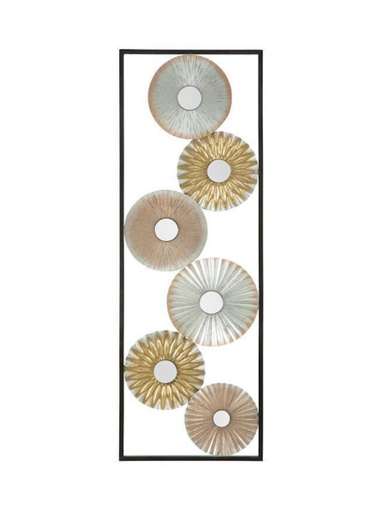 Mauro F Multicolour Wall Decor Made of Metallic 31x1.8x90cm