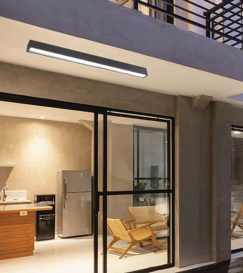Viokef LED Kommerzielle lineare Beleuchtung Leuchte Decke 37W Warmes Weiß IP65 B100xT63cm