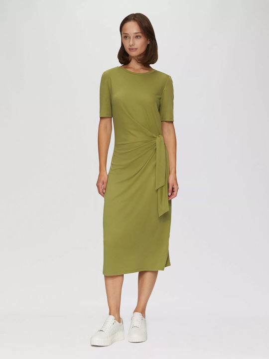 Sommer Midi Damenkleid Grün