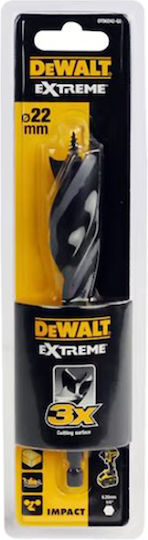 DEWALT Extreme Drill with Hexagonal Shank for Wood 22x152mm