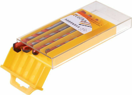 Set 4 Burghie Titan cu Tija Triunghiulară pentru Sticlă, gresie, Materiale de construcție, Metal și Lemn