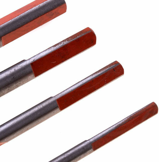 Set 4 Burghie Titan cu Tija Triunghiulară pentru Sticlă, gresie, Materiale de construcție, Metal și Lemn