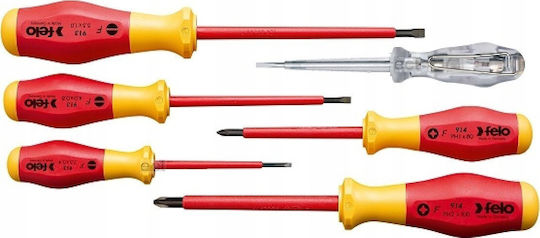 Felo Set 6 Șurubelnițe Electricianului VDE 1000V