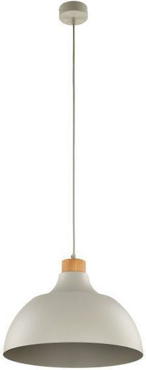 TK Lighting Cap Κρεμαστό Φωτιστικό Μπεζ Καμπάνα με Ντουί E27 34εκ.