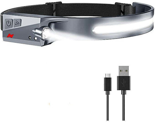Hurtel Rechargeable LED Head Flash Light IPX4 with Maximum Brightness 350lm Lamp