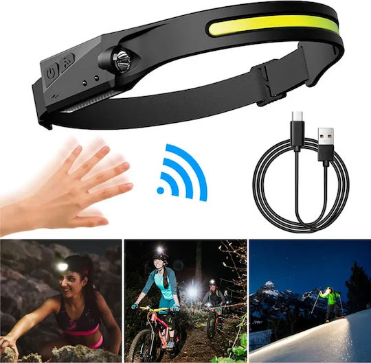 Hurtel Rechargeable LED Head Flash Light IPX4 with Maximum Brightness 350lm Lamp