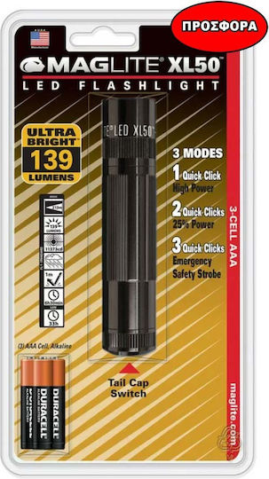 Maglite Φακός LED με Μέγιστη Φωτεινότητα 104lm XL50