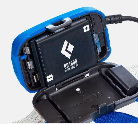Black Diamond Rechargeable Headlamp LED IPX4 with Maximum Brightness 500lm Sprinter 3xAAA Black