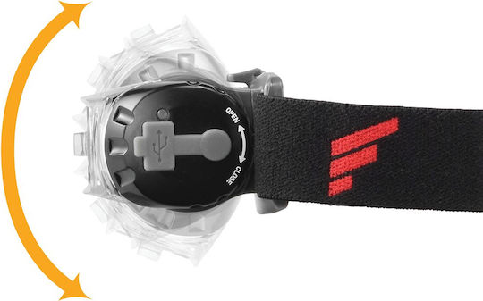 Favour Rechargeable Headlamp LED IP54 with Maximum Brightness 200lm Beamaster Headlamp Black
