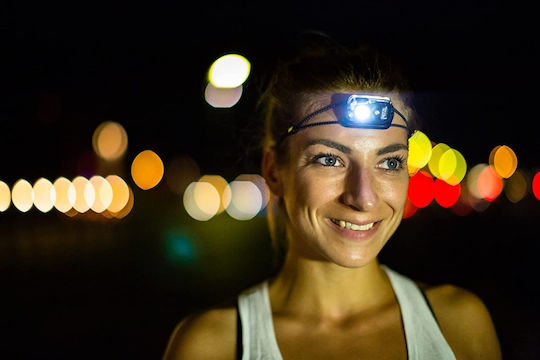 Petzl Επαναφορτιζόμενος Φακός Κεφαλής LED IPX4 με Μέγιστη Φωτεινότητα 200lm Bindi Black