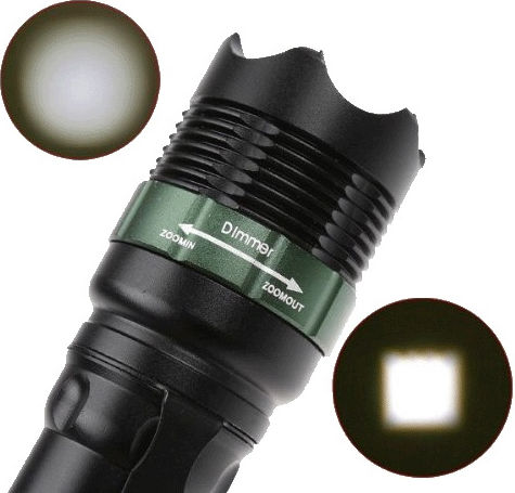 Bailong Φακός LED με Μέγιστη Φωτεινότητα 500lm Q5 3 x AAA