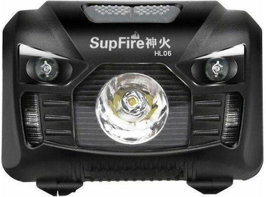 Superfire Rechargeable Headlamp LED IP44 with Maximum Brightness 500lm Black