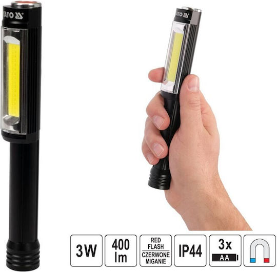 Yato Φακός LED IP44 με Μέγιστη Φωτεινότητα 400lm