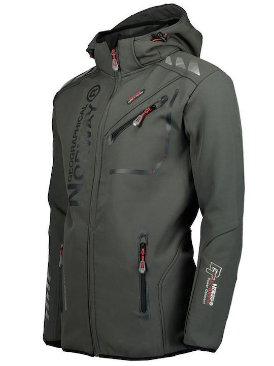 Winter Jacket Softshell Waterproof and Windproof Dark Gray / Black