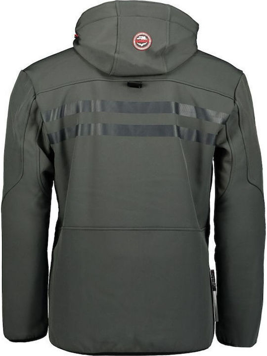 Winter Jacket Softshell Waterproof and Windproof Dark Gray / Black