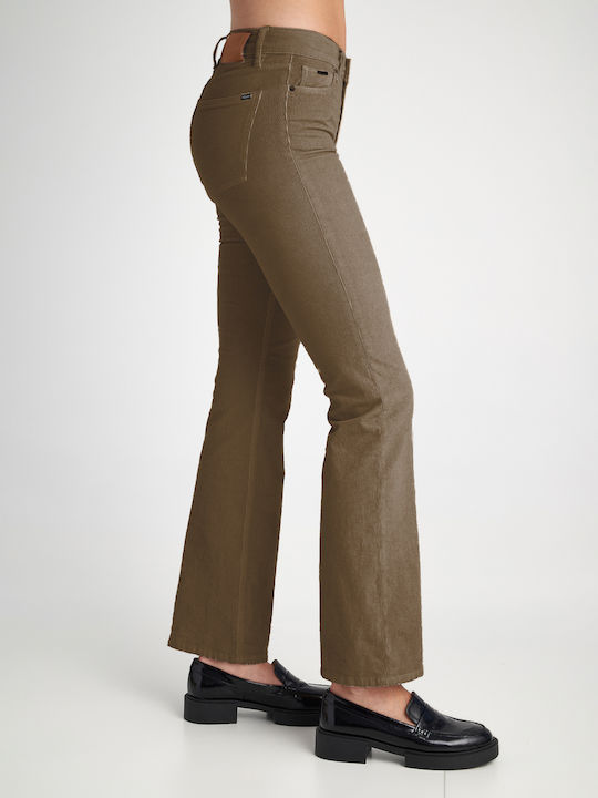 Pant Women's Fabric Trousers Khaki