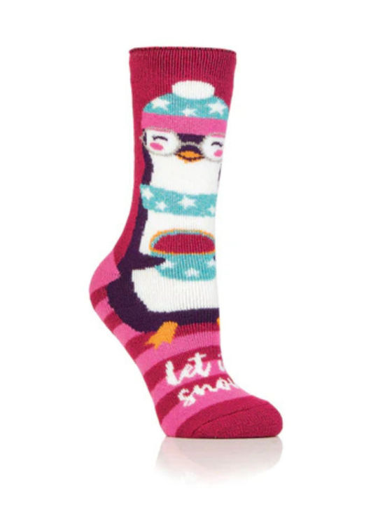 Heat Holders Lite Christmas Thermal Socks Pink