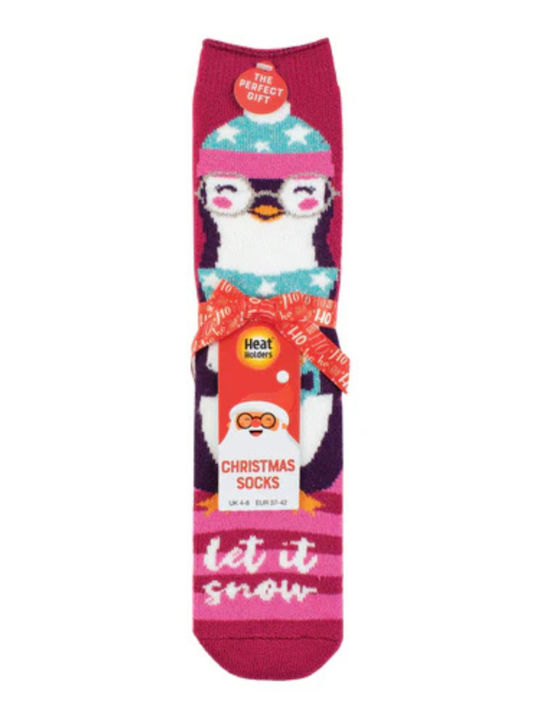 Heat Holders Lite Christmas Sosete termice pentru femei Roz