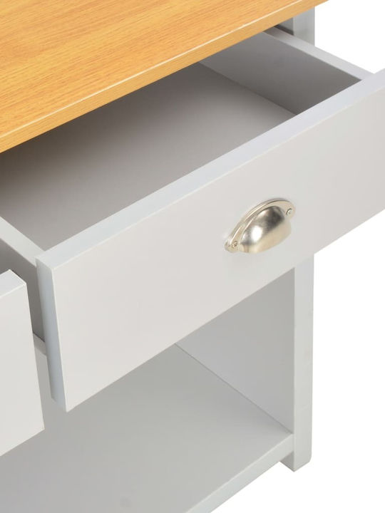 Wooden Console Table Gray L97xW35xH76cm