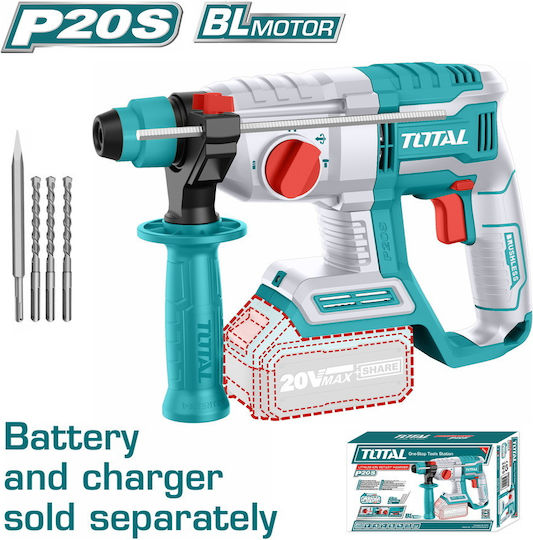 Total Κρουστικό Σκαπτικό Πιστολέτο Μπαταρίας Brushless 20V Solo με Υποδοχή SDS Plus TRHLI20208