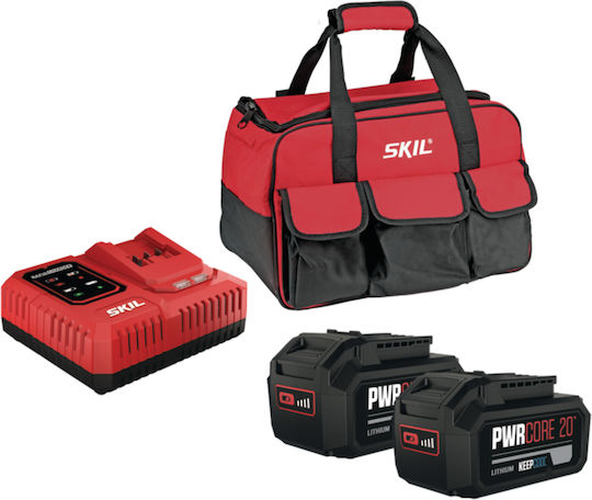 Skil 3850 CA Schlag Meißelhammer Batterie Brushless 20V 2x5Ah mit Aufnahme SDS Plus D00233
