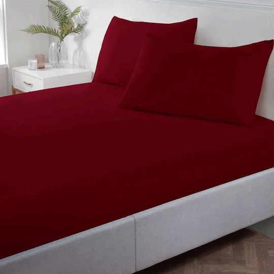 Astron Italy Υπέρδιπλο 160x200+40εκ. με Λάστιχο Red Wine