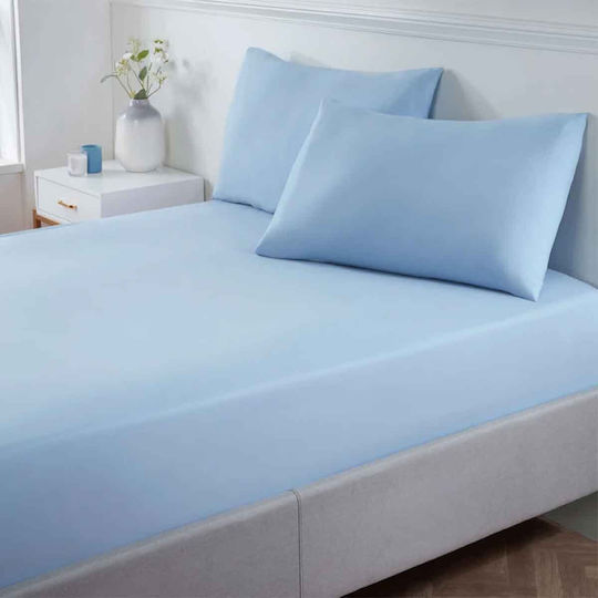 Astron Italy Super dublu 160x200+40cm cu Elastic Albastru