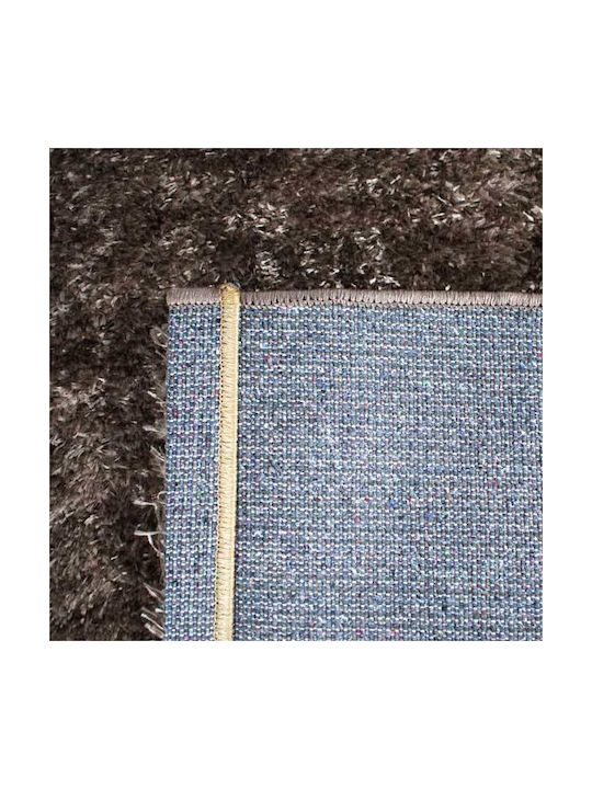 SpitiBazaar Rug Rectangular Shaggy Furry Brown