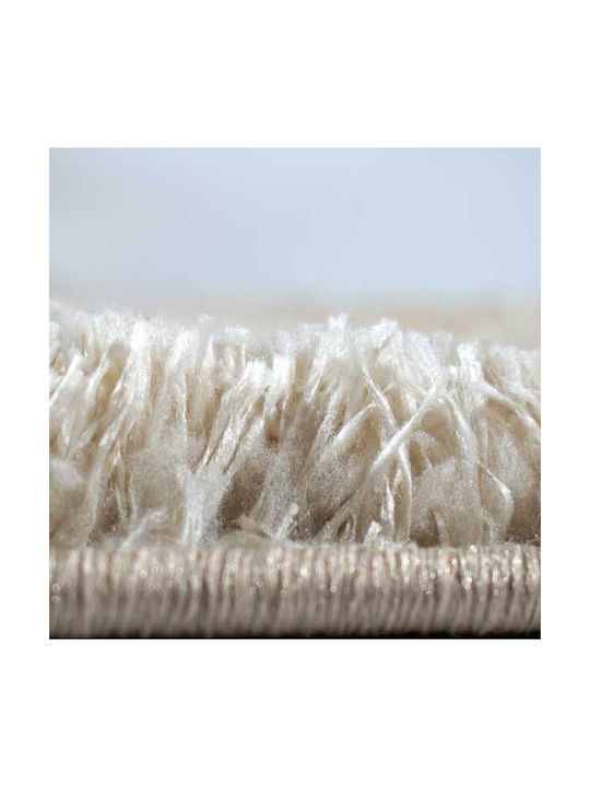 SpitiBazaar Rug Rectangular Shaggy Furry Beige