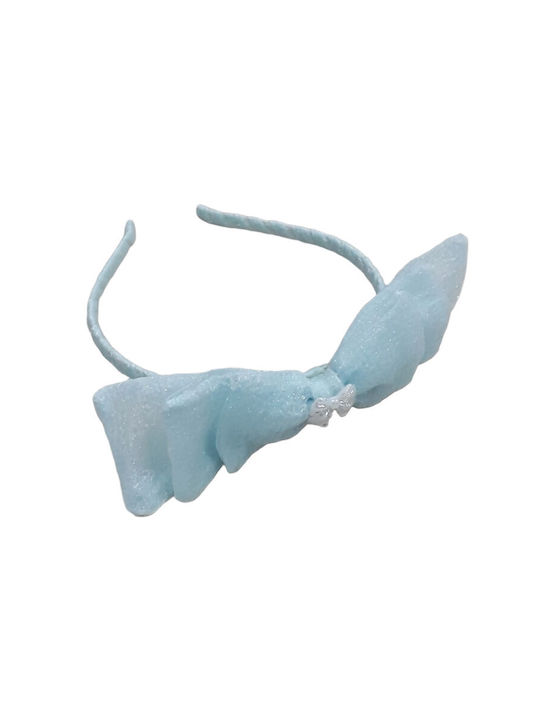 Domina Blue Kids Headband with Bow