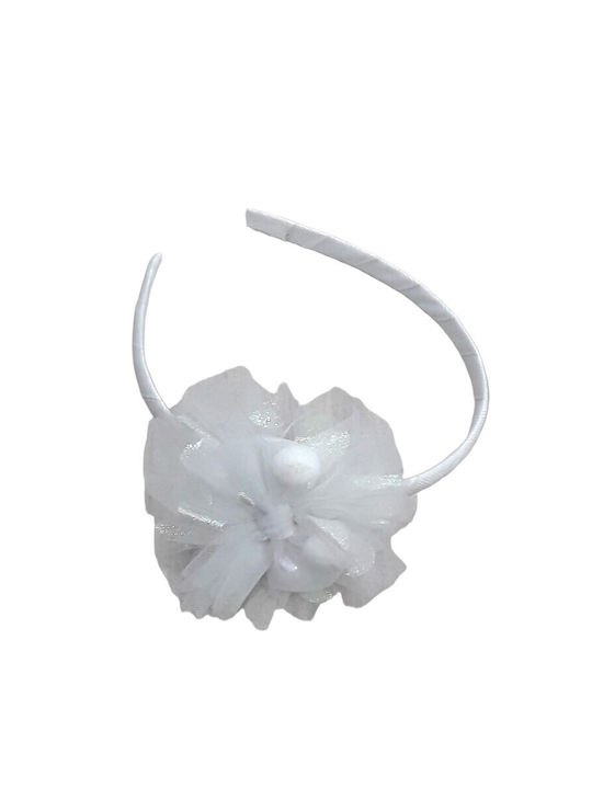 Domina White Kids Headband