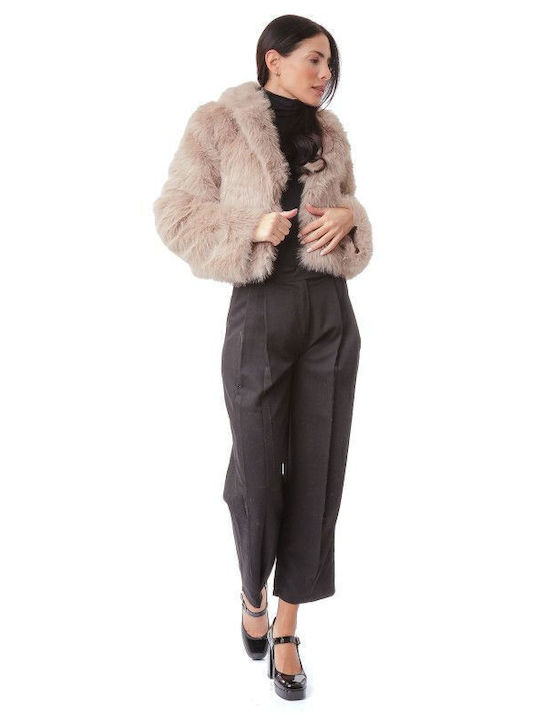 Women's Short Fur Beige
