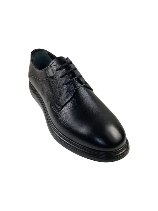 20496-01 Men's Leather Casual Shoes Black