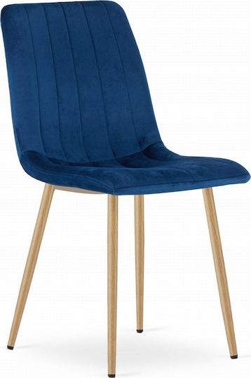 Chairs Dining Room Lava 84x56x56cm 3pcs Blue Navy