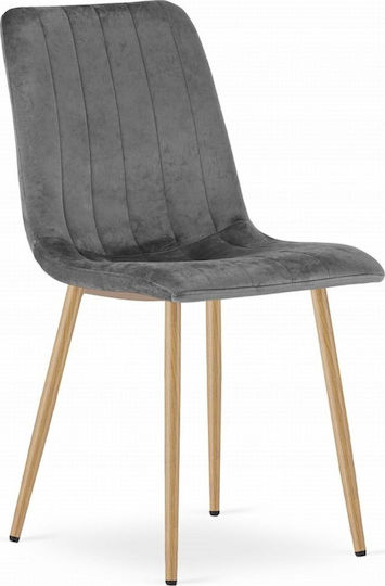 Chairs Dining Room Lava 84x56x56cm 3pcs Dark Grey