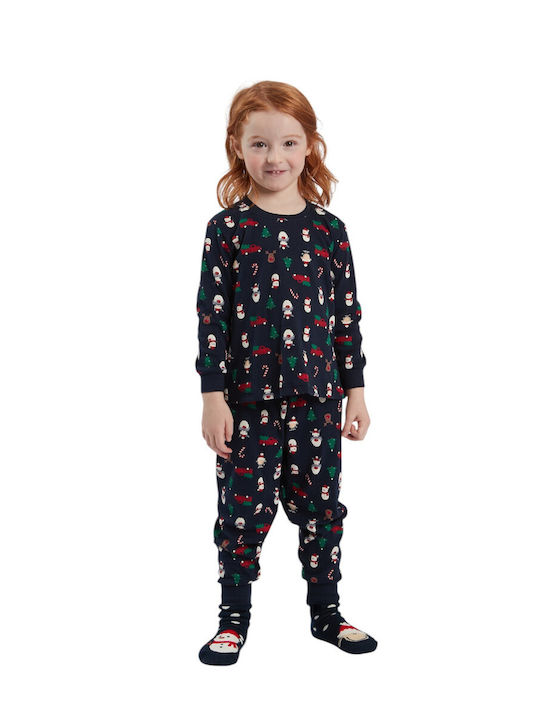 Happy People Kids' Pajamas Winter Blue 6456-2HP-1000