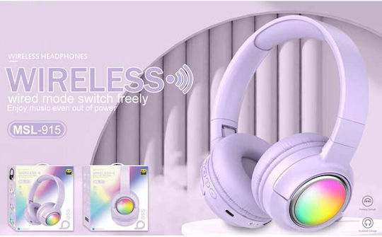 MSL-915 Bluetooth Wireless On Ear Headphones Light Blue