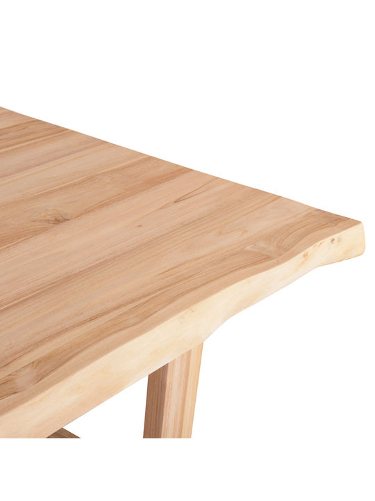 Leopold Masă Sala de mese din Lemn Masiv Light Natural 200.5x107x76buc