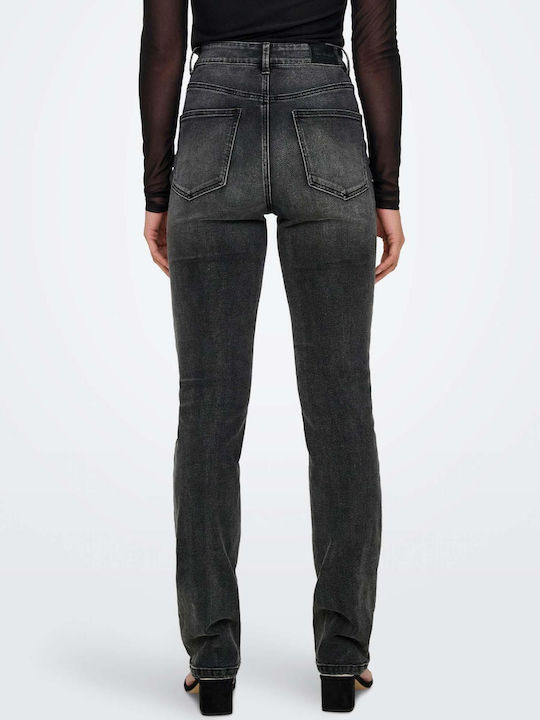 Only High Waist Women's Jean Trousers in Slim Fit Gray