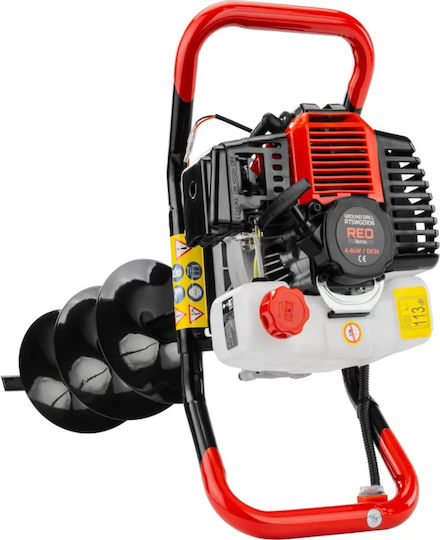 Foreză pe benzină cu 3 burghie 6 CP Roșu Technic Rtswg0106
