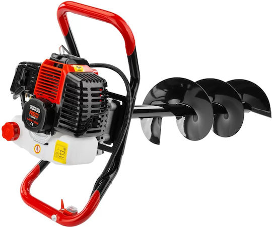 Foreză pe benzină cu 3 burghie 6 CP Roșu Technic Rtswg0106