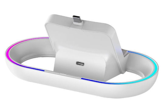 iPega P5p02 Charging Station for 1 controller Playstation Portal with LED lighting White