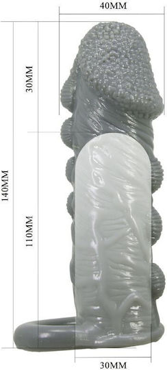 Pretty Love Penis Sleeve Προέκταση Πέους Γκρι