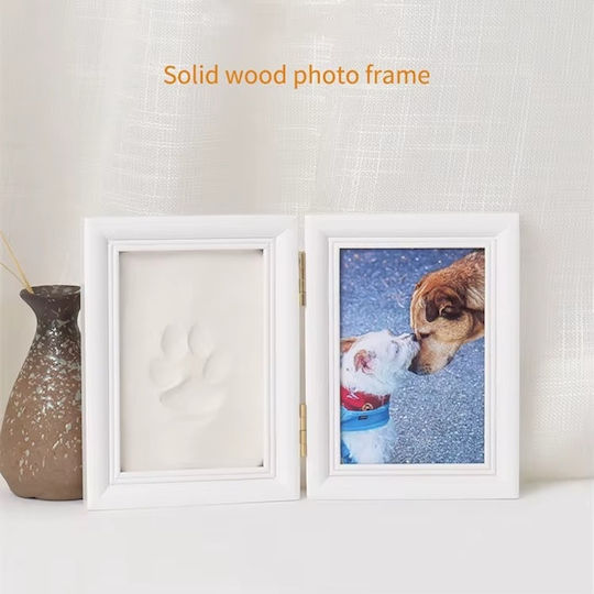 Wooden Photo Frame with White Frame