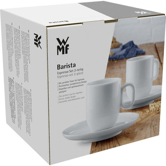 WMF Σετ Φλιτζάνια Espresso από Πορσελάνη Λευκά 60ml 2τμχ 4000530735003