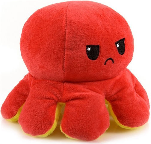 Gama Brands Plush Reversible Octopus Red/Yellow 20 cm