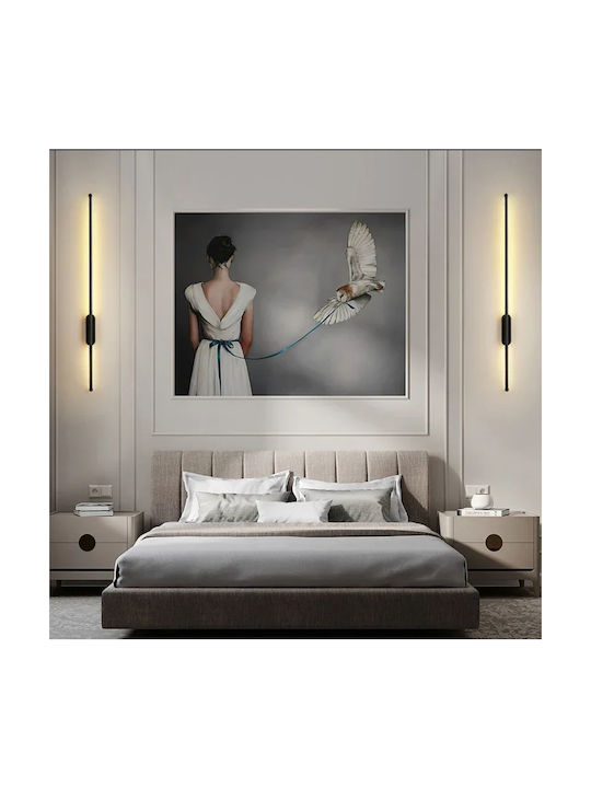 Home Lighting Μοντέρνο Φωτιστικό Τοίχου με Ενσωματωμένο LED και Θερμό Λευκό Φως Μαύρο 80x6x80εκ.